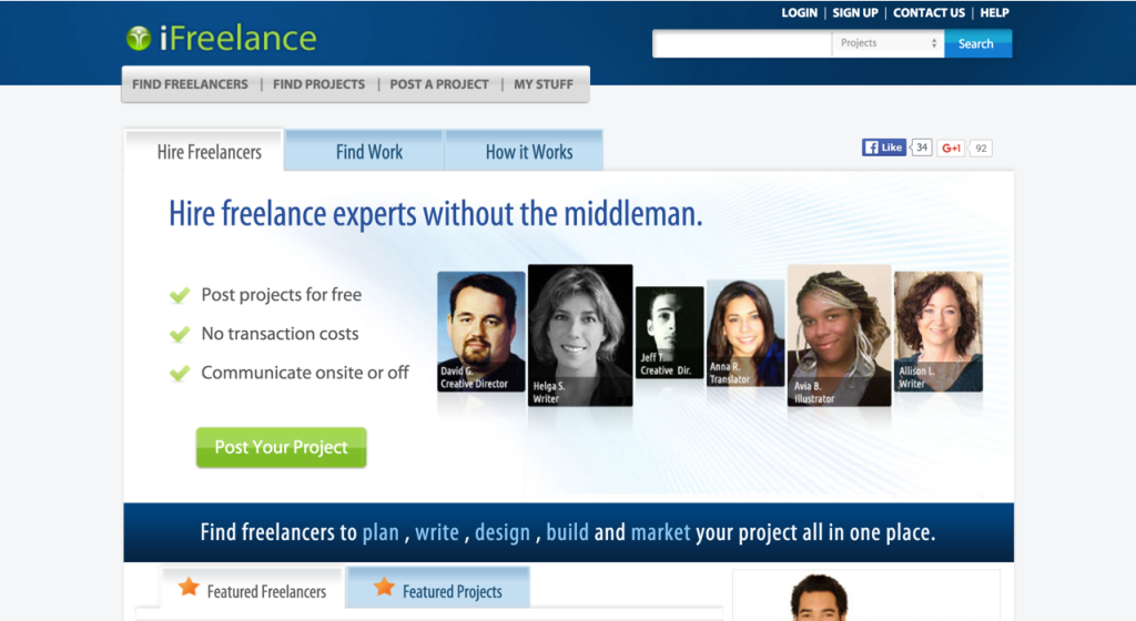 Freelance Website - ifreelance.com